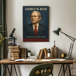 George W. Bush Presidential Portrait Historical or Presidential Poster PosterGoat