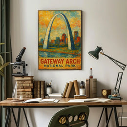 Gateway Arch National Park Vintage Decor Poster