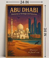 Abu Dhabi Cultural Harmony Travel Poster