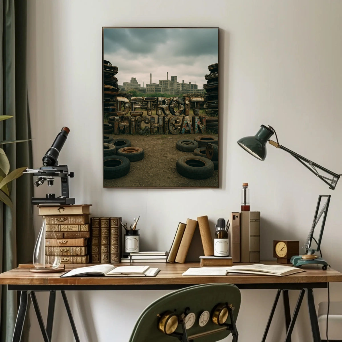 Detroit, Michigan Industrial Legacy Poster