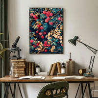 Lush Berry Landscape Botanical Art Poster