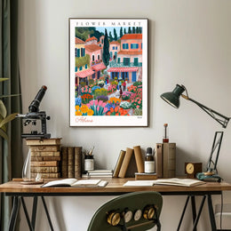 Flower Market in Athens Poster PosterGoat