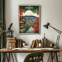 Kyoto Japan Vintage Travel Art Poster - Cultural or Heritage Poster