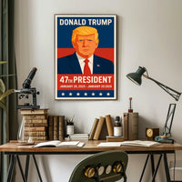 Trump 47th President Patriotic Vintage Poster
