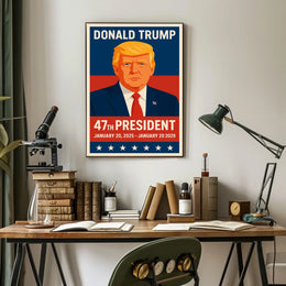 Trump 47th President Patriotic Vintage Poster