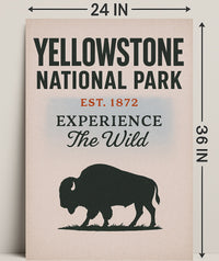 Yellowstone National Park Experience the Wild Poster PosterGoat