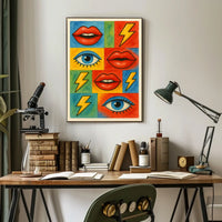 Pop Art Expressionism Poster with Retro Flair