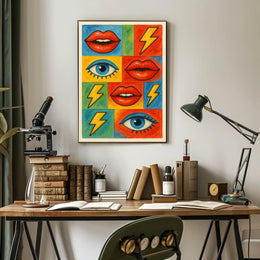 Pop Art Expressionism Poster with Retro Flair