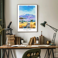 Mount Kilimanjaro in Tanzania Travel Poster PosterGoat