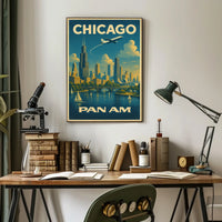 Chicago Pan Am Travel Poster