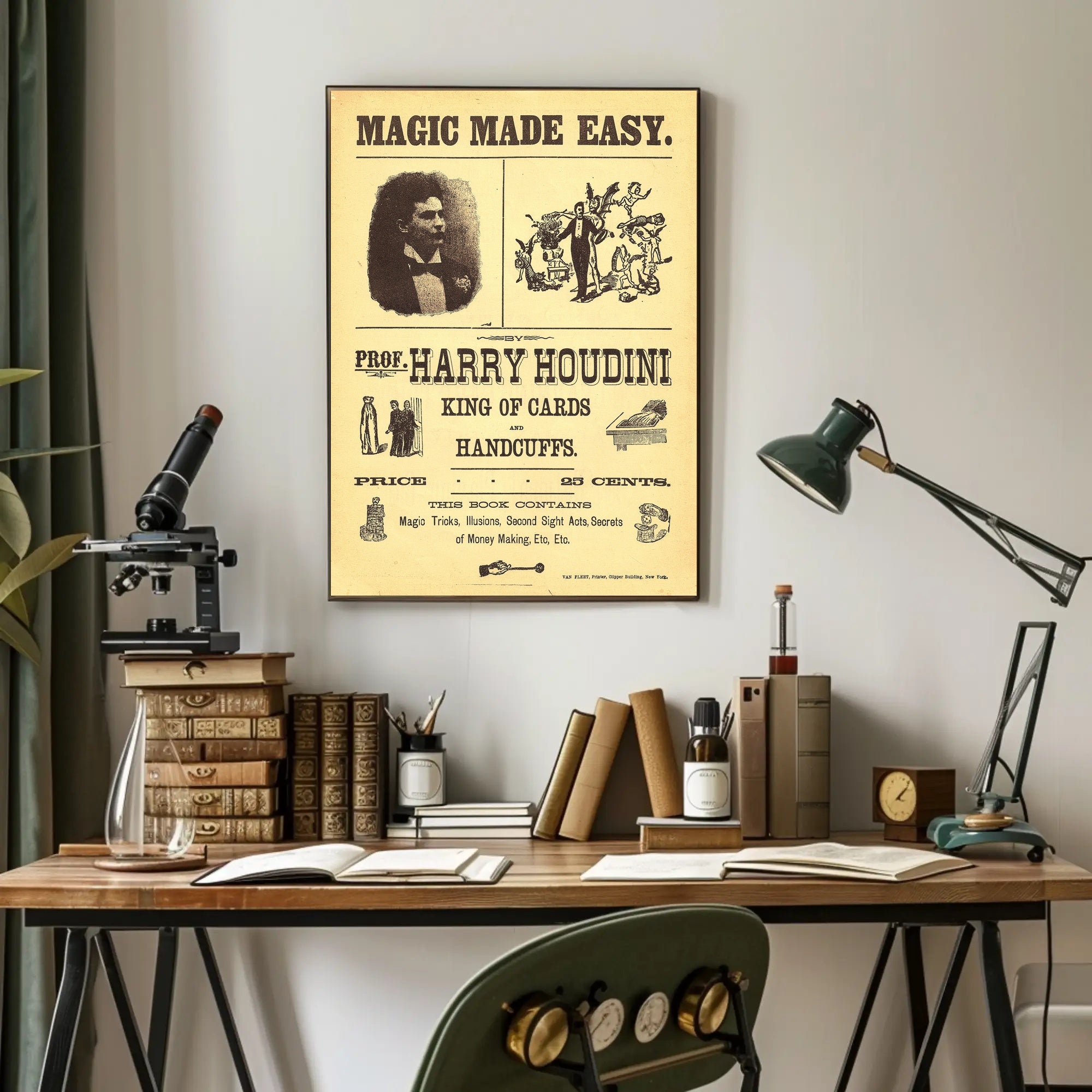 Harry Houdini Vintage Magic Cultural or Heritage Poster
