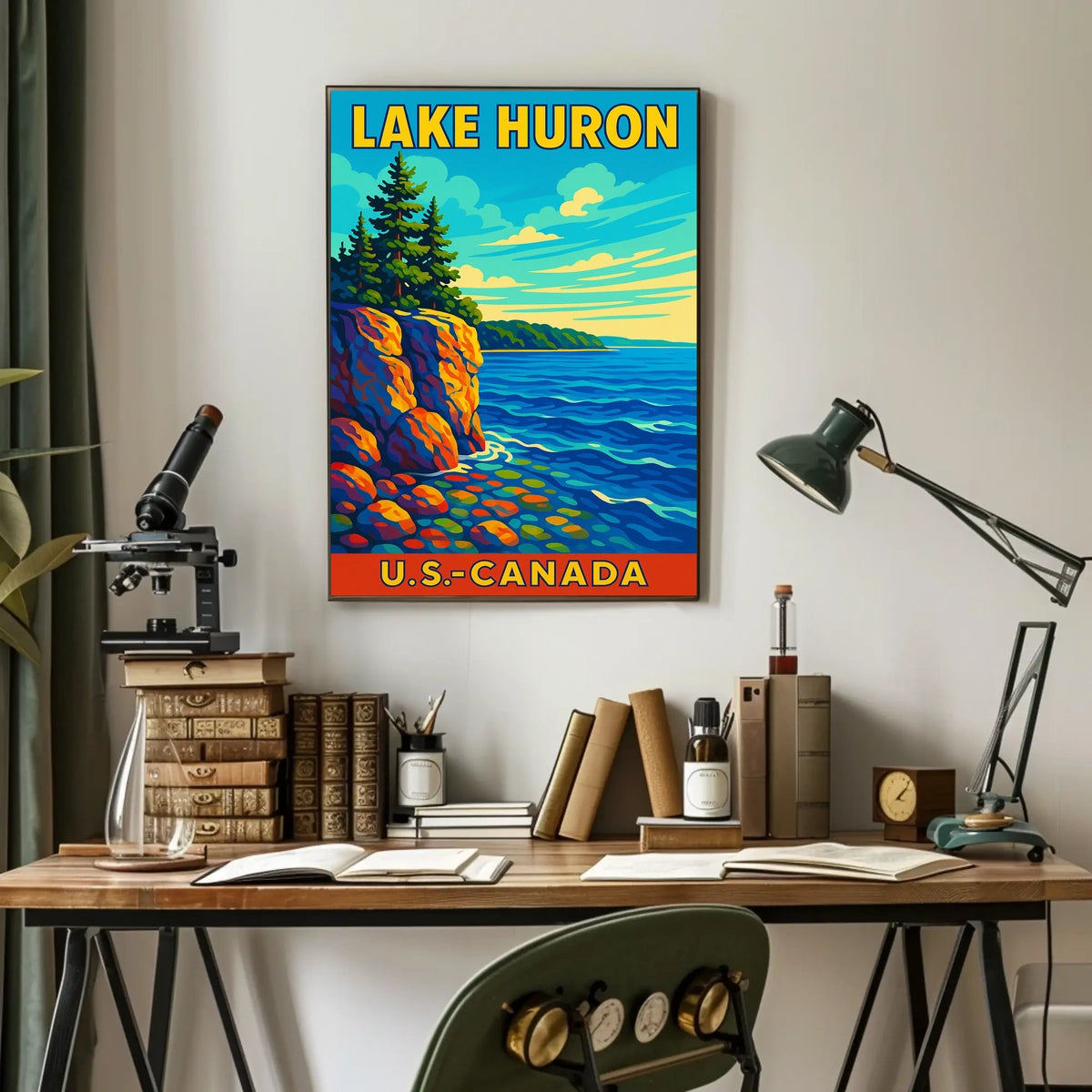 Lake Huron Travel Poster