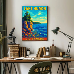Lake Huron Travel Poster