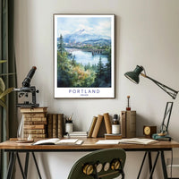 Portland Scenic View Poster PosterGoat