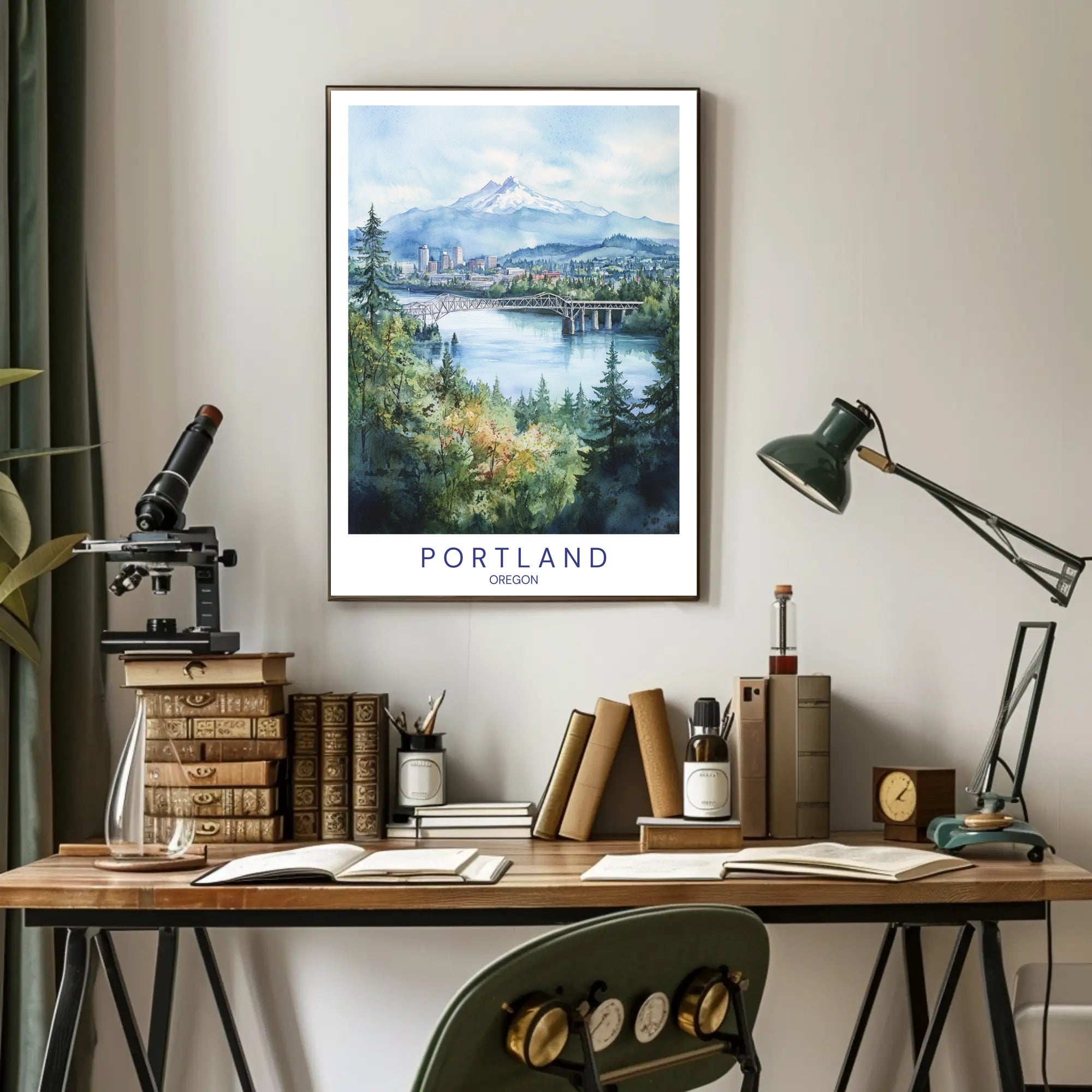 Portland Scenic View Poster PosterGoat