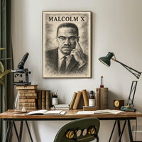 Malcolm X Portrait Poster