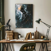 Ethereal Skeleton Abstract Art Poster: Dynamic Design PosterGoat