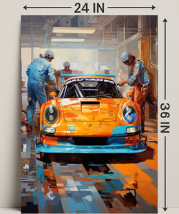 Racing Pit Stop Poster PosterGoat