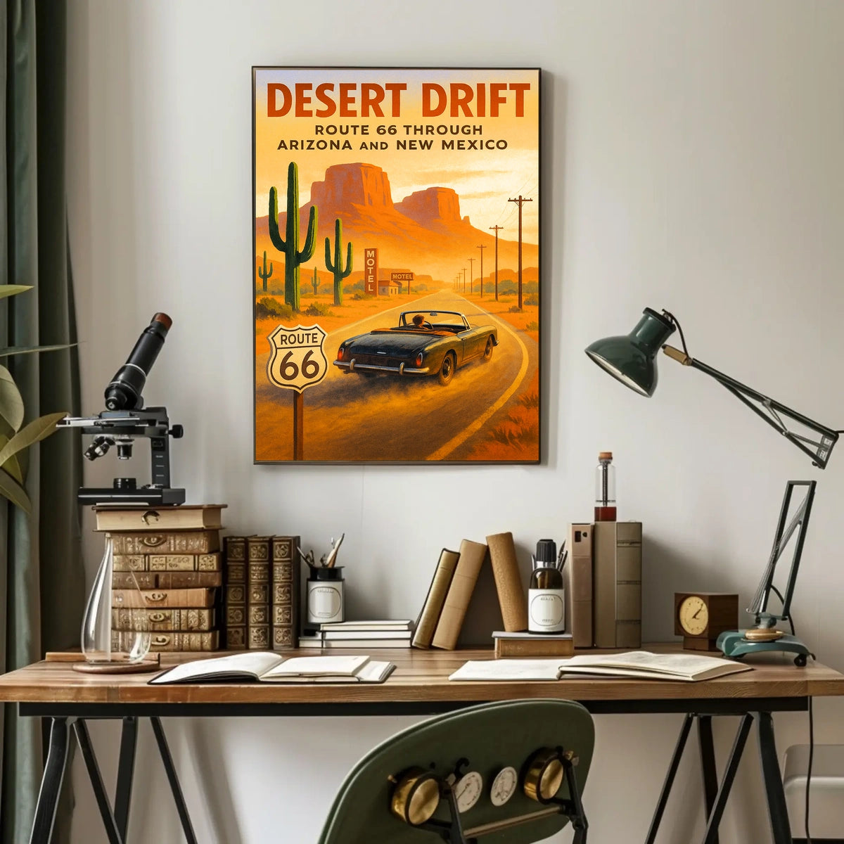 Desert Drift Route 66 Adventure Poster