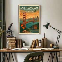 San Francisco Vintage Travel Poster Wall Art