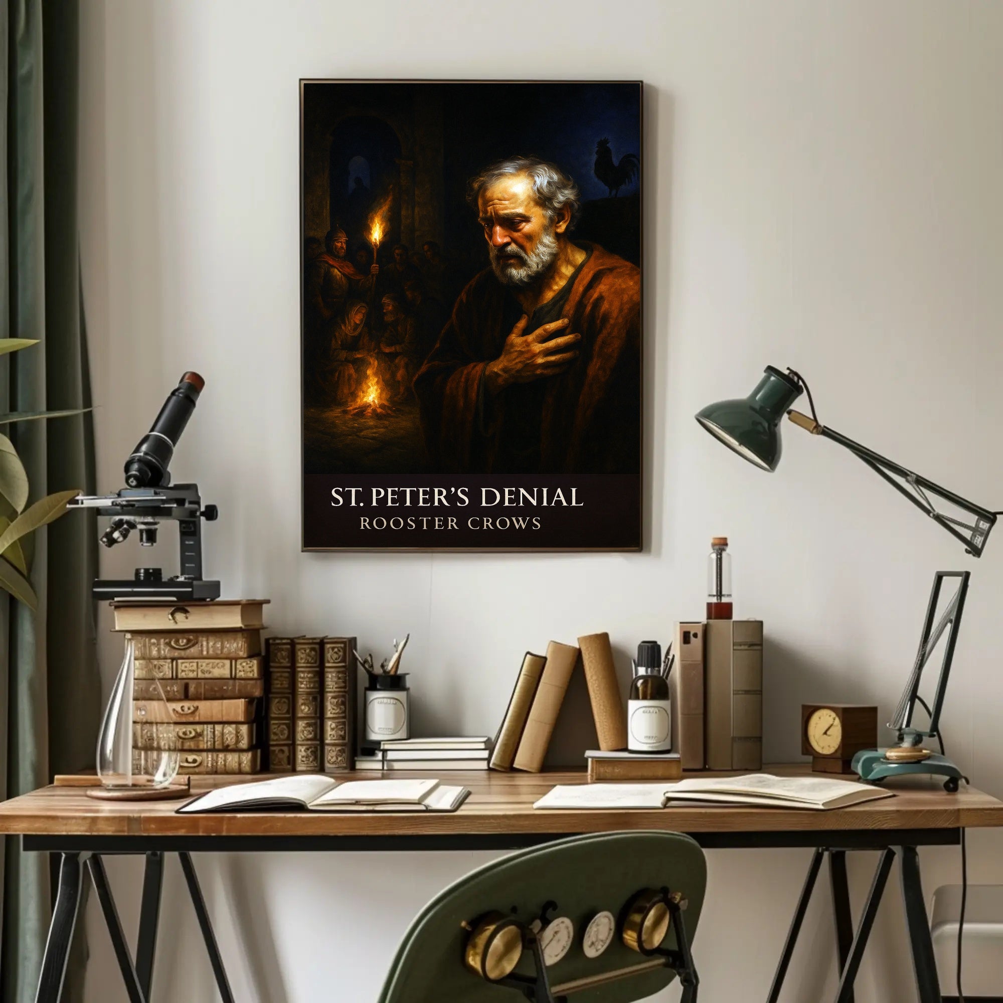 St. Peter’s Denial Rooster Crows Poster PosterGoat