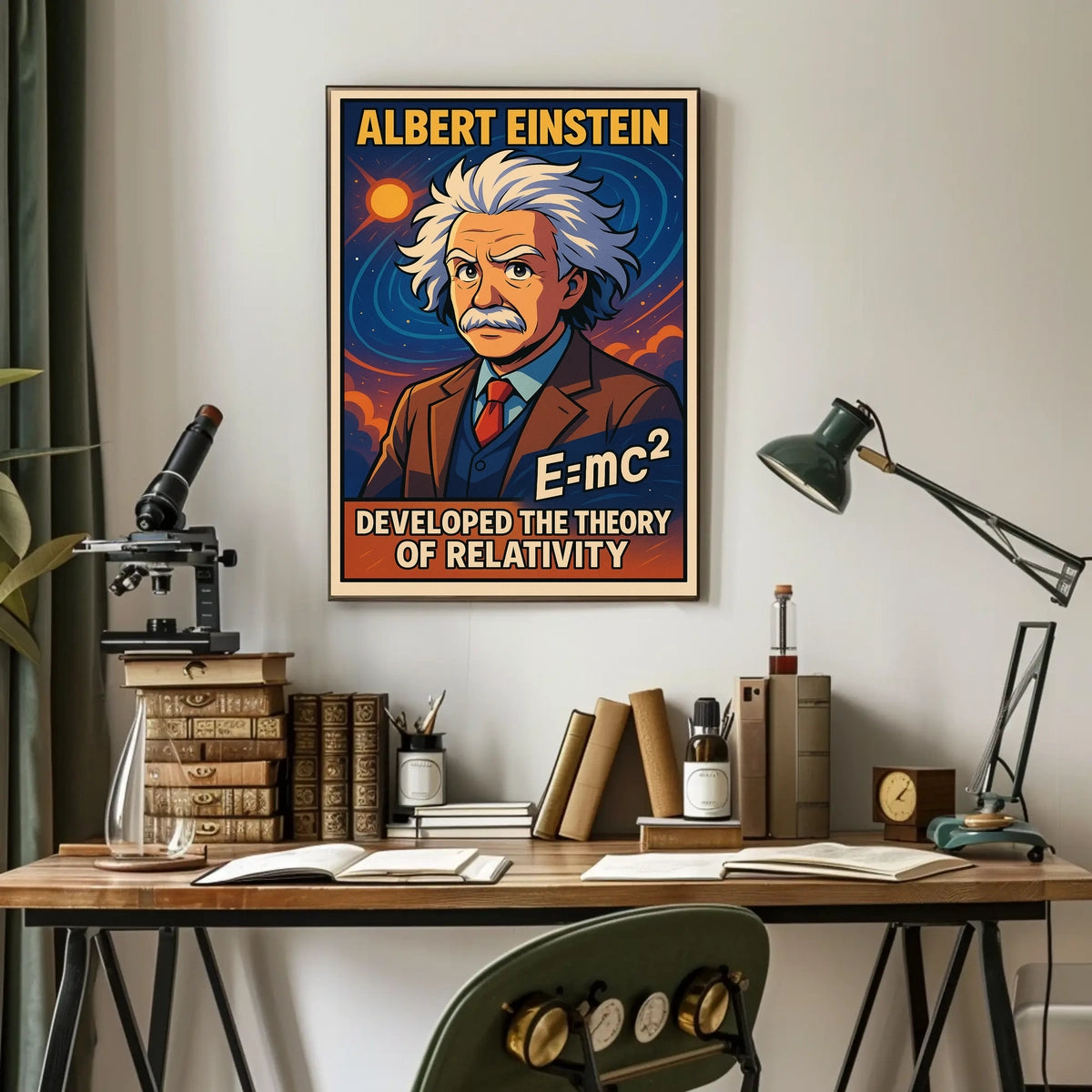 Albert Einstein Relativity Vintage Science Gift Poster