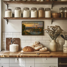 Clarksville Travel Poster Where History Meets Horizon