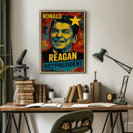 Ronald Reagan 40th President of the United States Graffiti Pop Art Poster