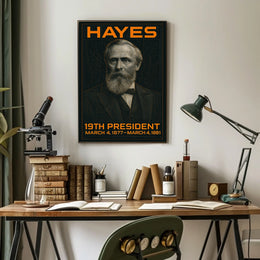 Rutherford B. Hayes 19th President of the United States Techno Schematic Poster