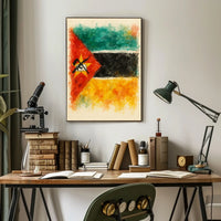 Mozambique Flag Artistic Poster