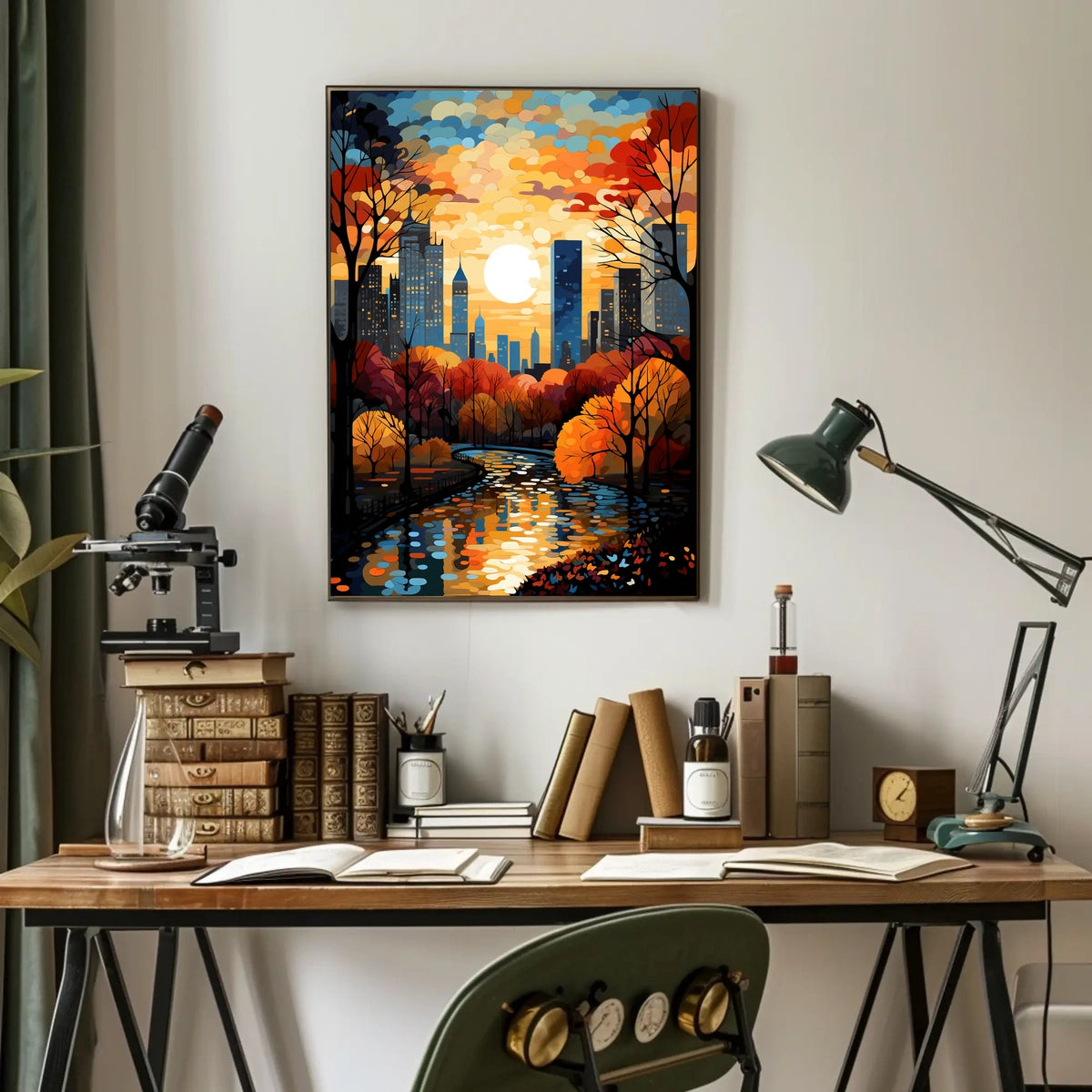 Urban Cityscape Sunset Art Print - Travel Poster