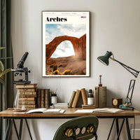 Arches National Park Travel Poster Vintage Print