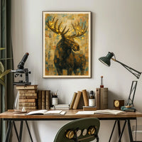 Illuminated Moose Poster