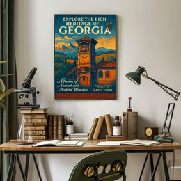 Explore The Rich Heritage Of Georgia Poster