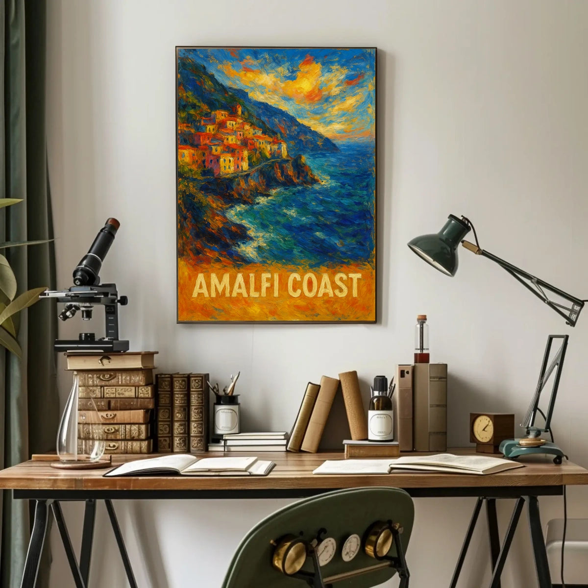 Amalfi Coast Poster Wall Art Scenic Coastal Print Decor