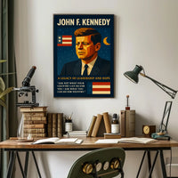 Kennedy Legacy Vintage Patriotic Poster: Leadership & Hope