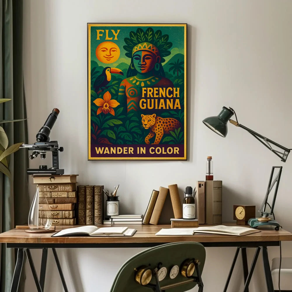 French Guiana Adventure Travel Poster PosterGoat