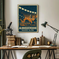 Albuquerque Desert Glow Poster