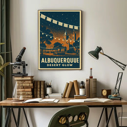 Albuquerque Desert Glow Poster