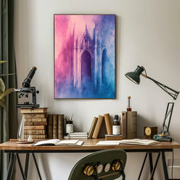 Gothic Dreamscape Watercolor Abstract Artistic Poster