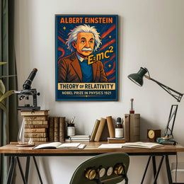 Einstein Relativity Vintage Intellectual Poster