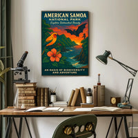 American Samoa National Park Vibrant Scenic Travel Poster
