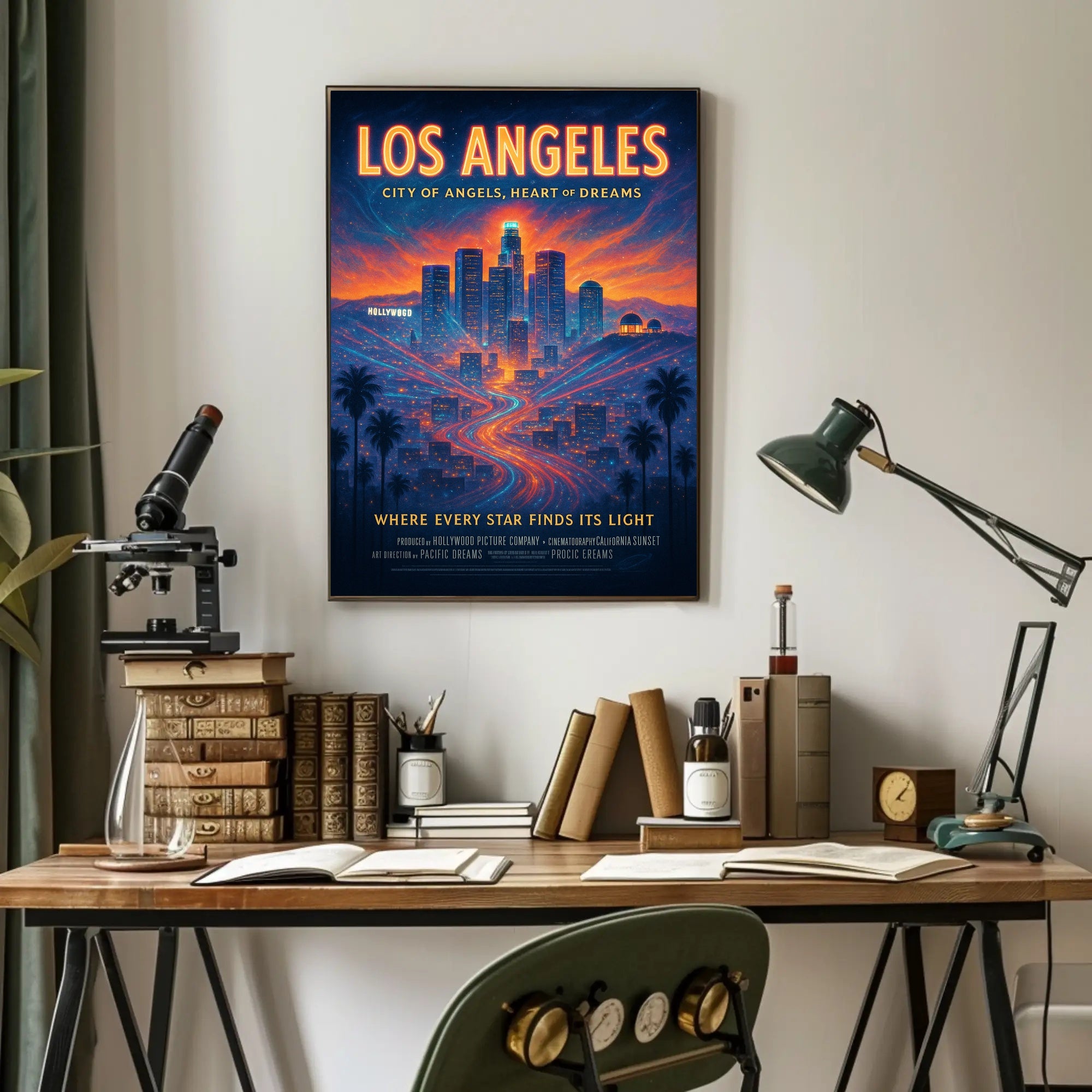Los Angeles Skyline Dreams Urban or Cityscape Poster