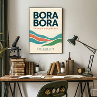 Bora Bora 1973 Vintage Travel Poster PosterGoat