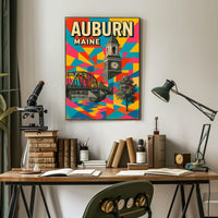 Auburn, Maine A Vibrant Tribute Poster