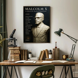 Malcolm X A Voice of Transformation Poster PosterGoat