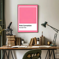 Pink Carnation Modern Color Palette Reference Poster PosterGoat