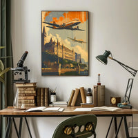 Vintage Victorian Era Architectural Landscape Poster