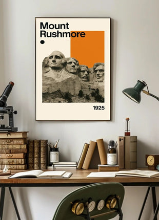 Mount Rushmore Landmark Art Print: Historical or Presidential Poster