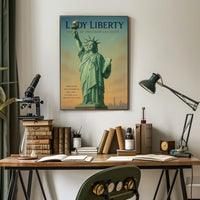 Statue of Liberty Vintage Art Patriotic Poster